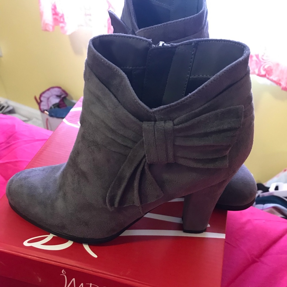 Slate Grey Heel Booties